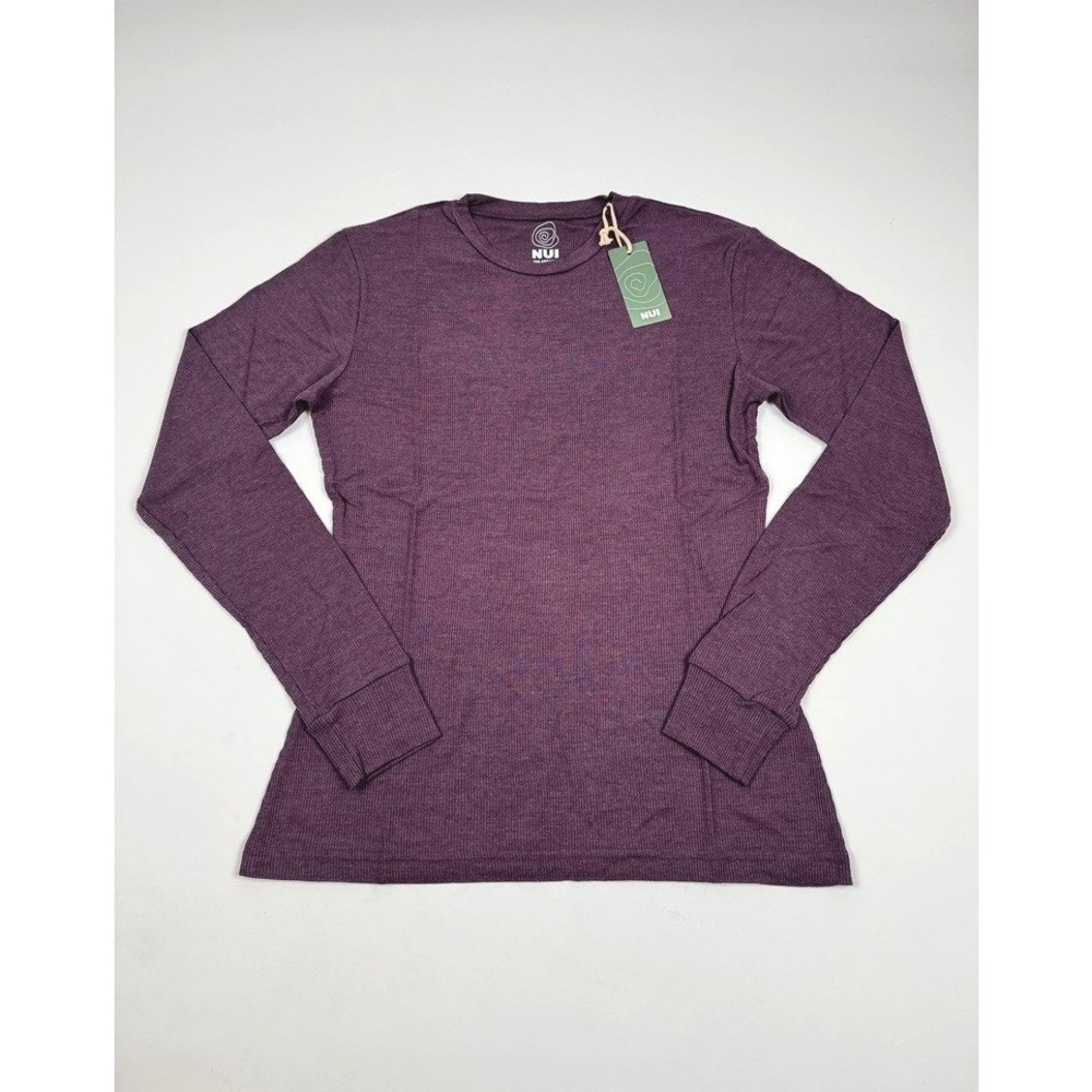Nui Organics Women's Merinosilk Crew Plum Medium